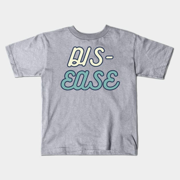 BTS song title Dis ease typography Kids T-Shirt by Oricca